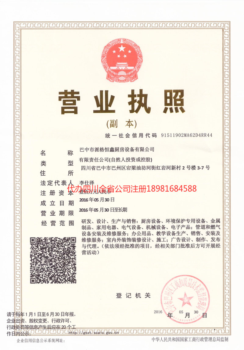 重庆重庆派格恒鑫厨房设备有限公司